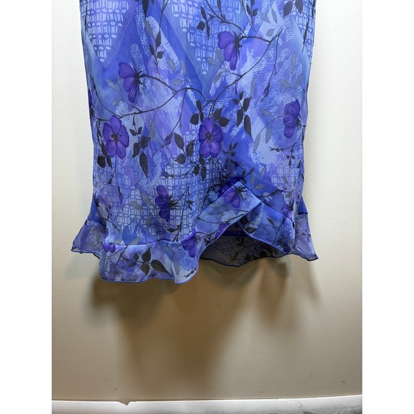 Vintage Y2K Babydoll Dress Purple Fairy Grunge Mermaid Romantic Glam Prom Gown - Picture 4 of 12